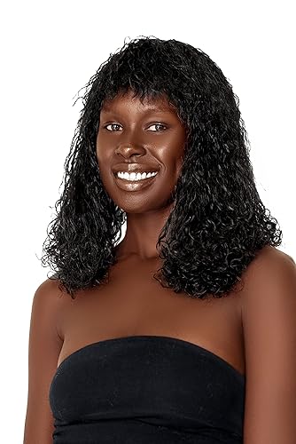 Miniatura 7 de SWIG El Cairo, Wear and Go - Peluca de natación con flequillo, sin pegamento, sin encaje, pelo sintético para playa, agarre de peluca