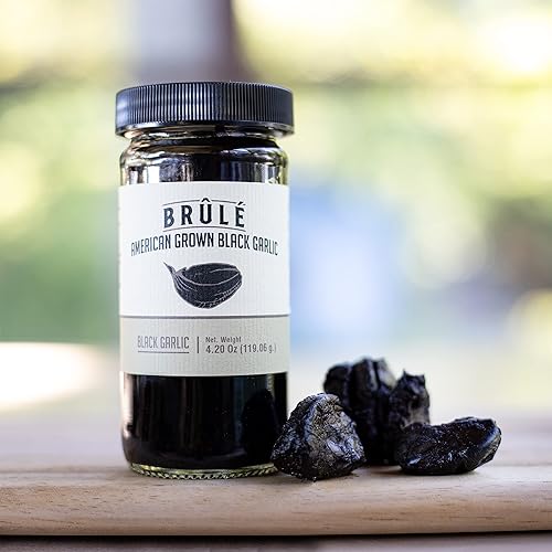 Miniatura 6 de Brule Cientos de ajo negros pelados 42 onzas bulbos cultivados en Estados Unidos naturales envejecidos y fermentados para cocinar y condimentar sin