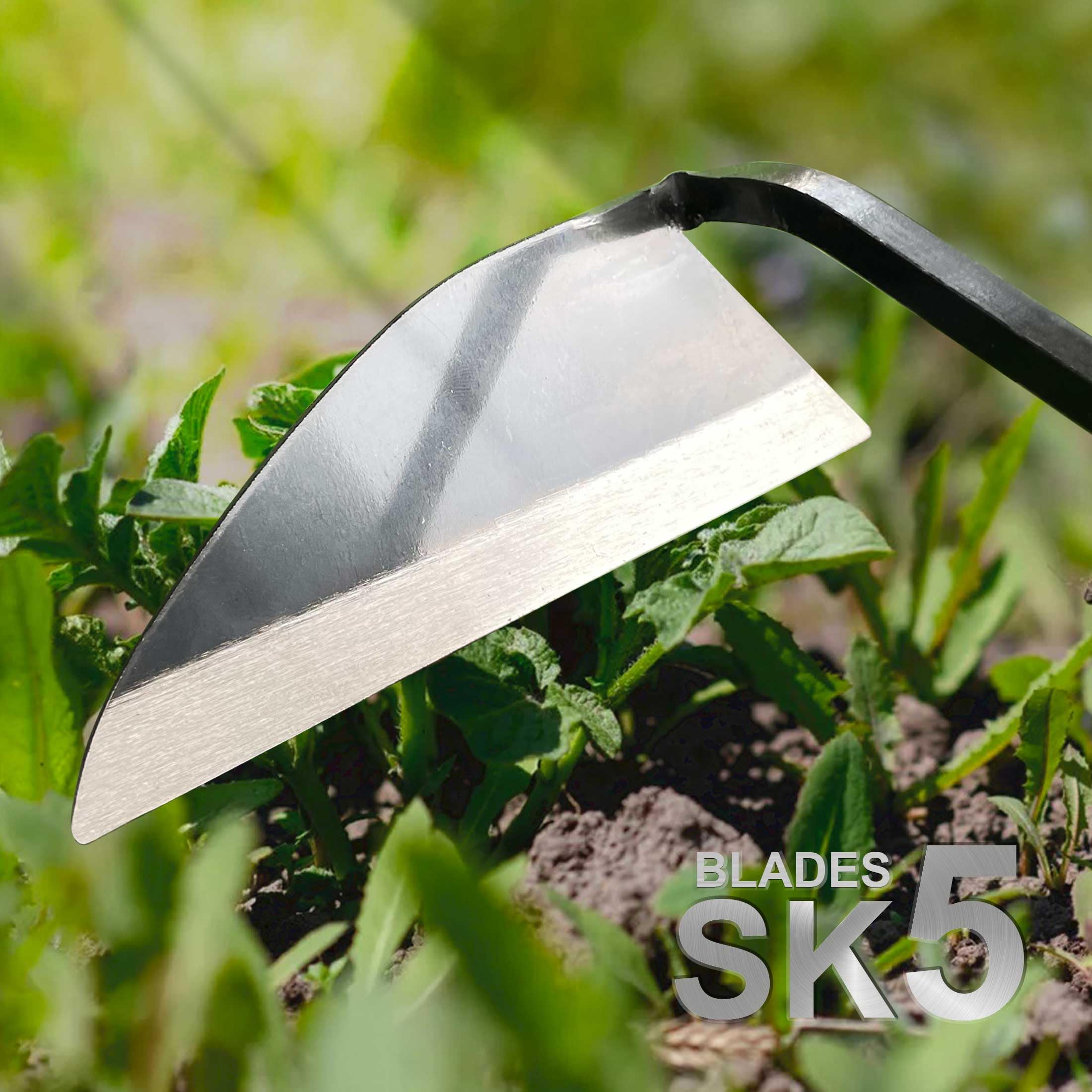 Viganoc Japanese Hand Hoes - Premium Quality Hand Weeding Hoe for Quick Work, Black, Shorts Handle - Image 3