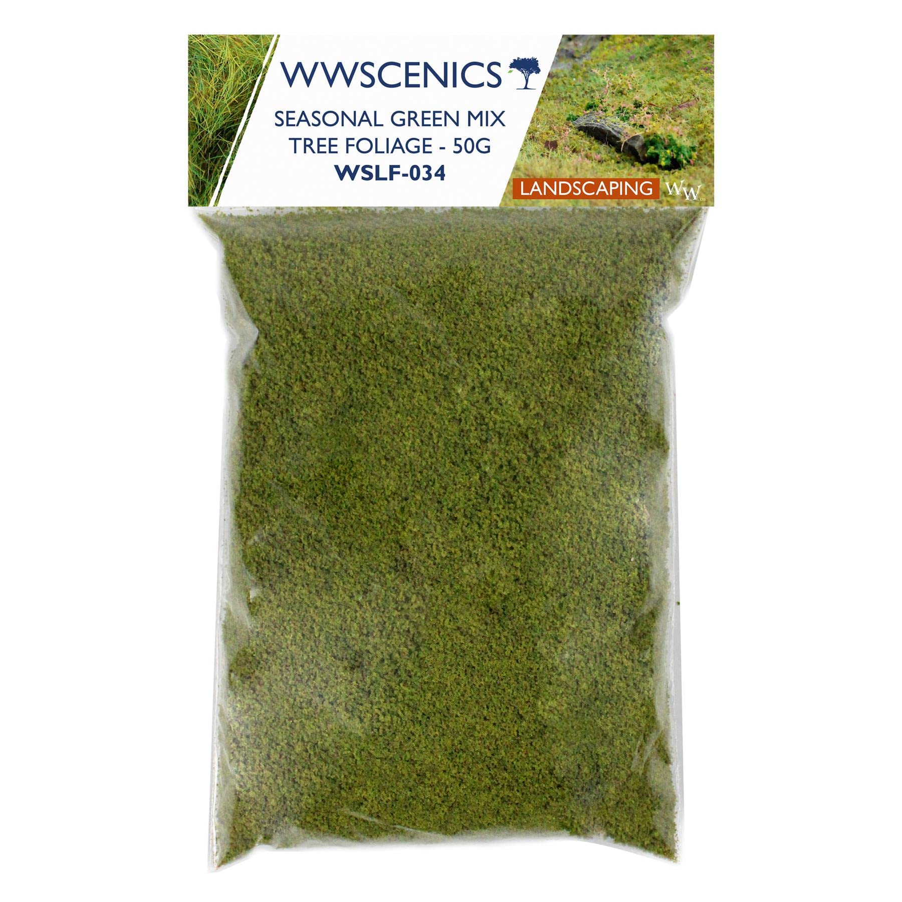 WWS War World Scenics WWScenics Fine Green Mix Flower Flock 50g | WSLF-034 | Tree Foliage Flower Effect