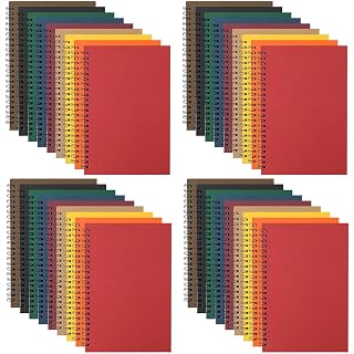 36 Pack Spiral Notebook College Ruled Journals Notebooks Lined 8.3 x 5.5 Inch Note Books Bulk A5 Writing Notebooks Thick Paper Notebook for Office Business School Supplies (Multi Color, 36 Pcs)