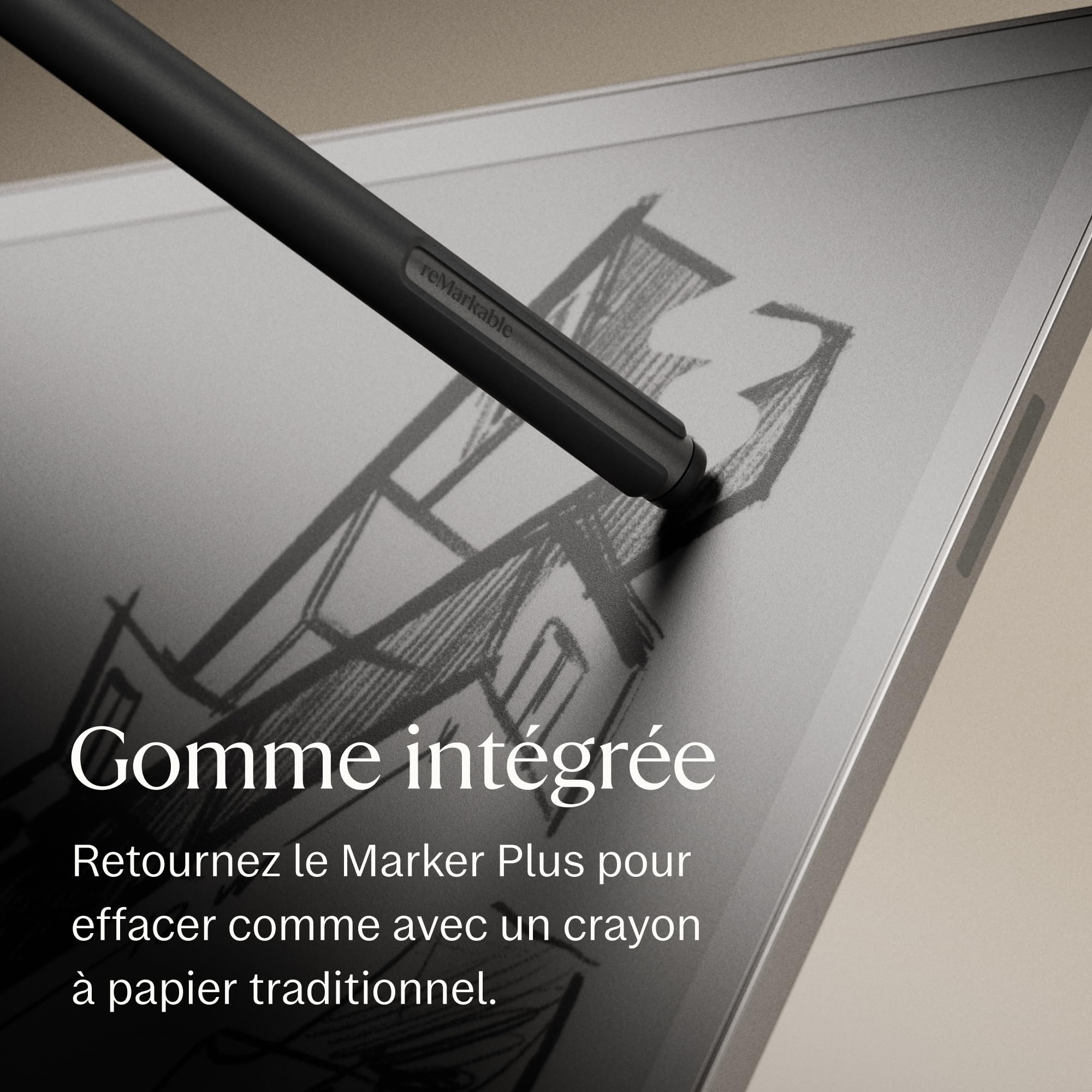reMarkable Marker Plus | Stylet pour reMarkable Paper Pro et Paper Pro Move | Noir