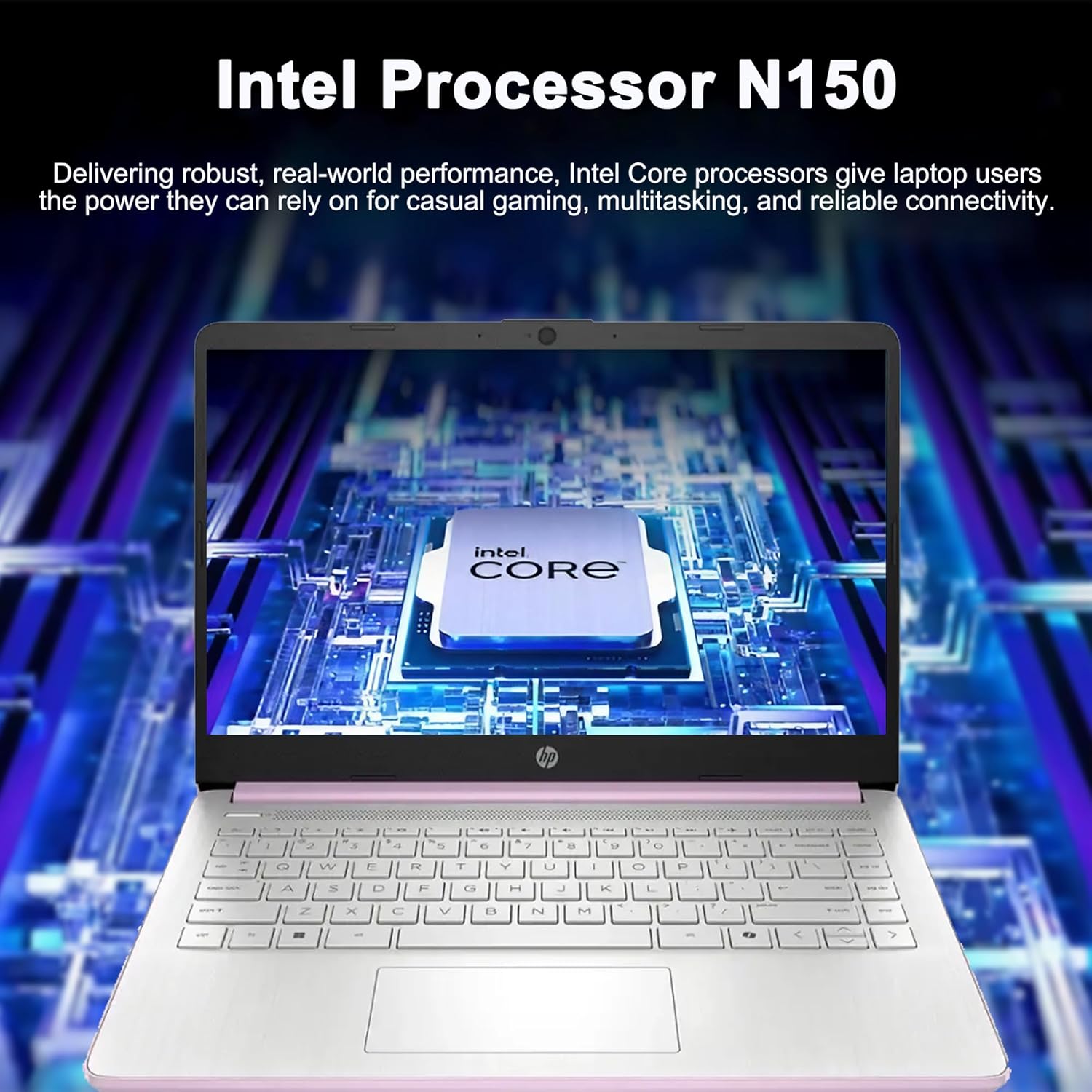 HP 14 Lightweight Business Student Portable Laptop 14 HD A