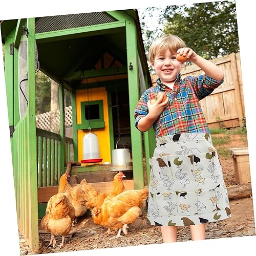 Miniatura 6 de SHOWERORO Falda para recoger huevos, babero para adultos y niños, delantal para mujer, baberos de gallina, delantal de huevo de pato, delantal de
