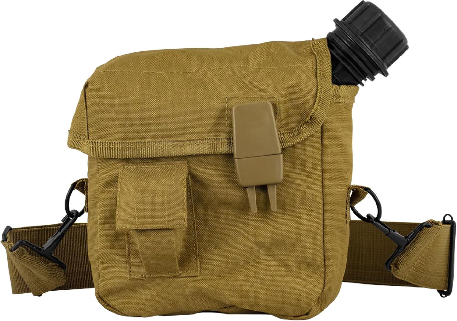 FOX OUTDOOR PRODUCTS 2 Qt Canteen Cover - Insulated Nylon Shell with Belt Attachment, Shoulder Strap and Utility Pocket