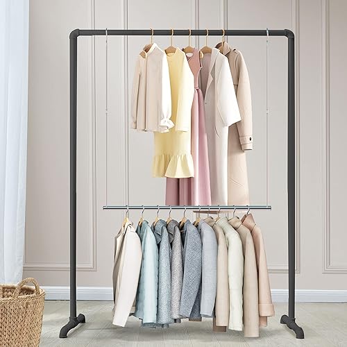 Miniatura 5 de STO STO 1 barra para colgar armario, barra de armario ajustable en longitud y altura, extensor de armario de metal que ahorra espacio para colgar