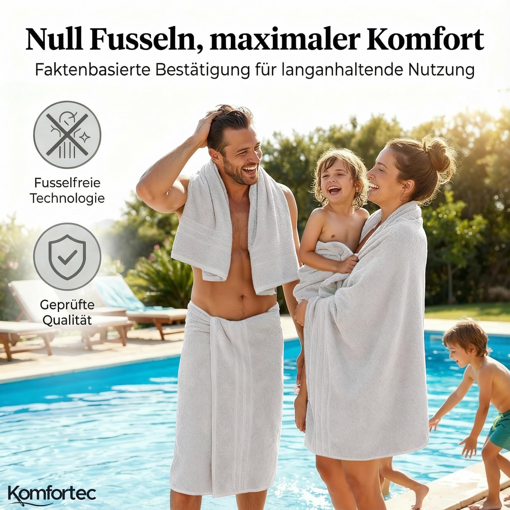 Komfortec 2er Saunahandtuch Set XXL 80x200 cm – Bild 7