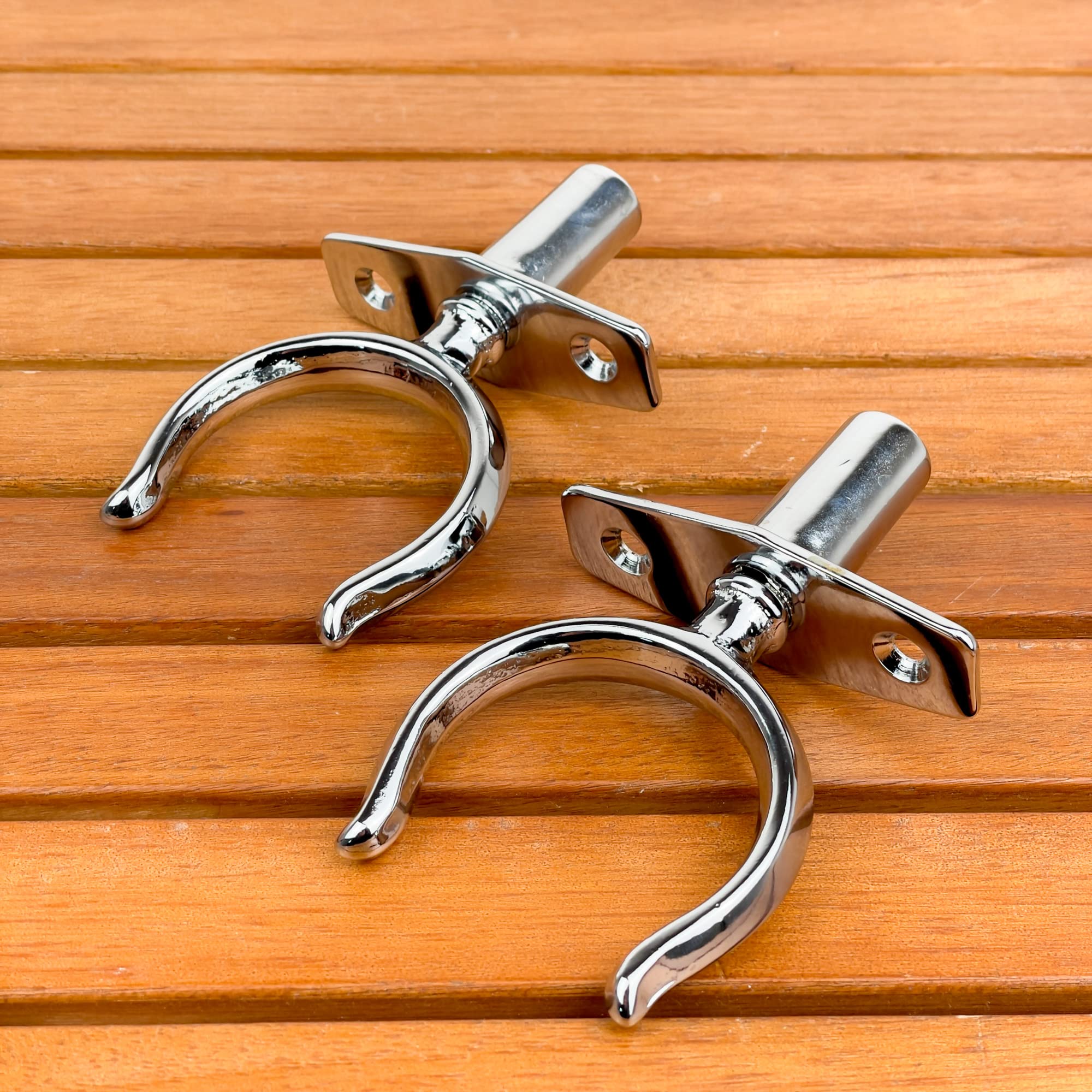 GATE14® Dames de nage pour Bateau 2 pcs avec Support en Laiton chromé Passage Aviron : 40 mm