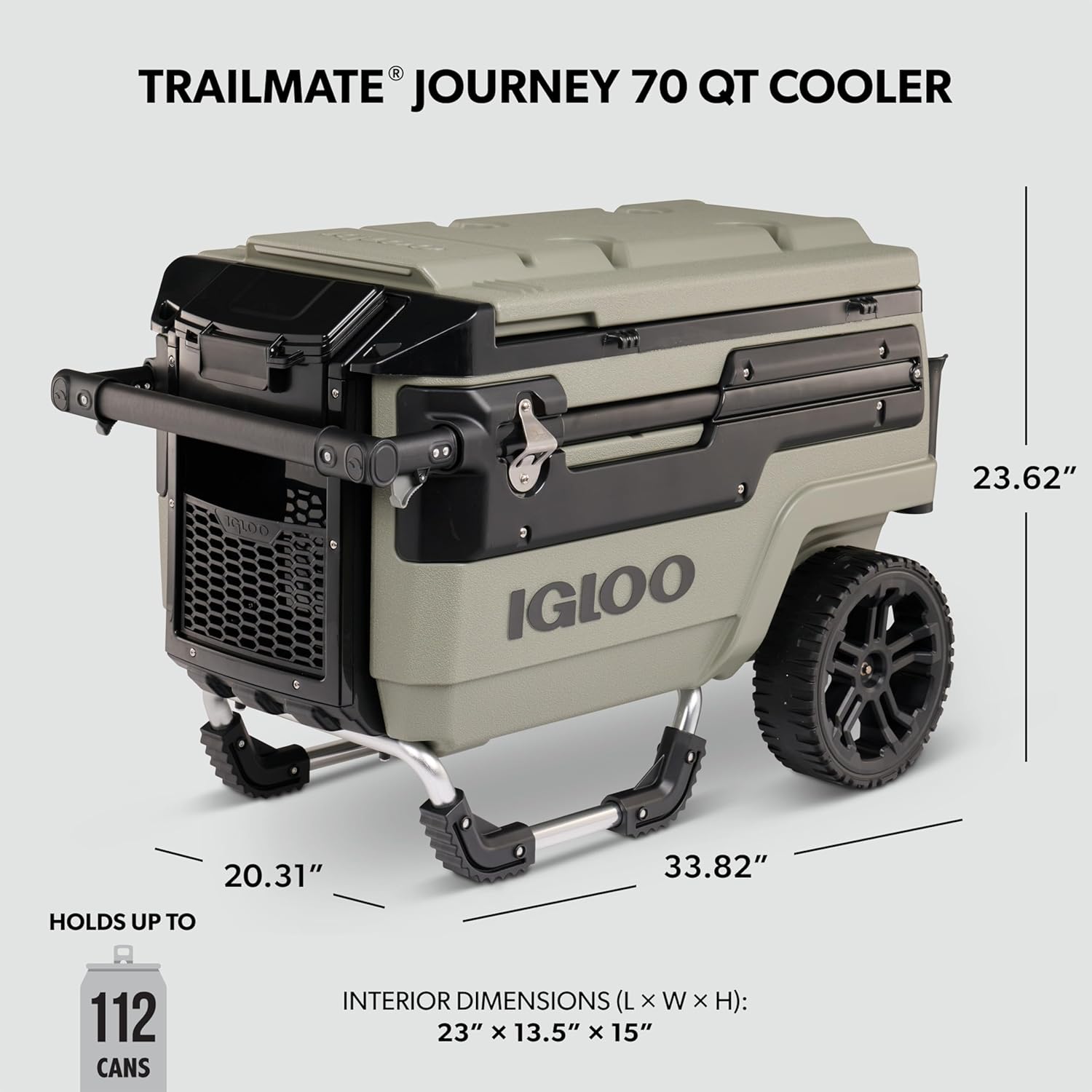 Igloo Trailmate Journey 70Qt Wheeled Cooler | Insulated Hard Shell Ice Chest