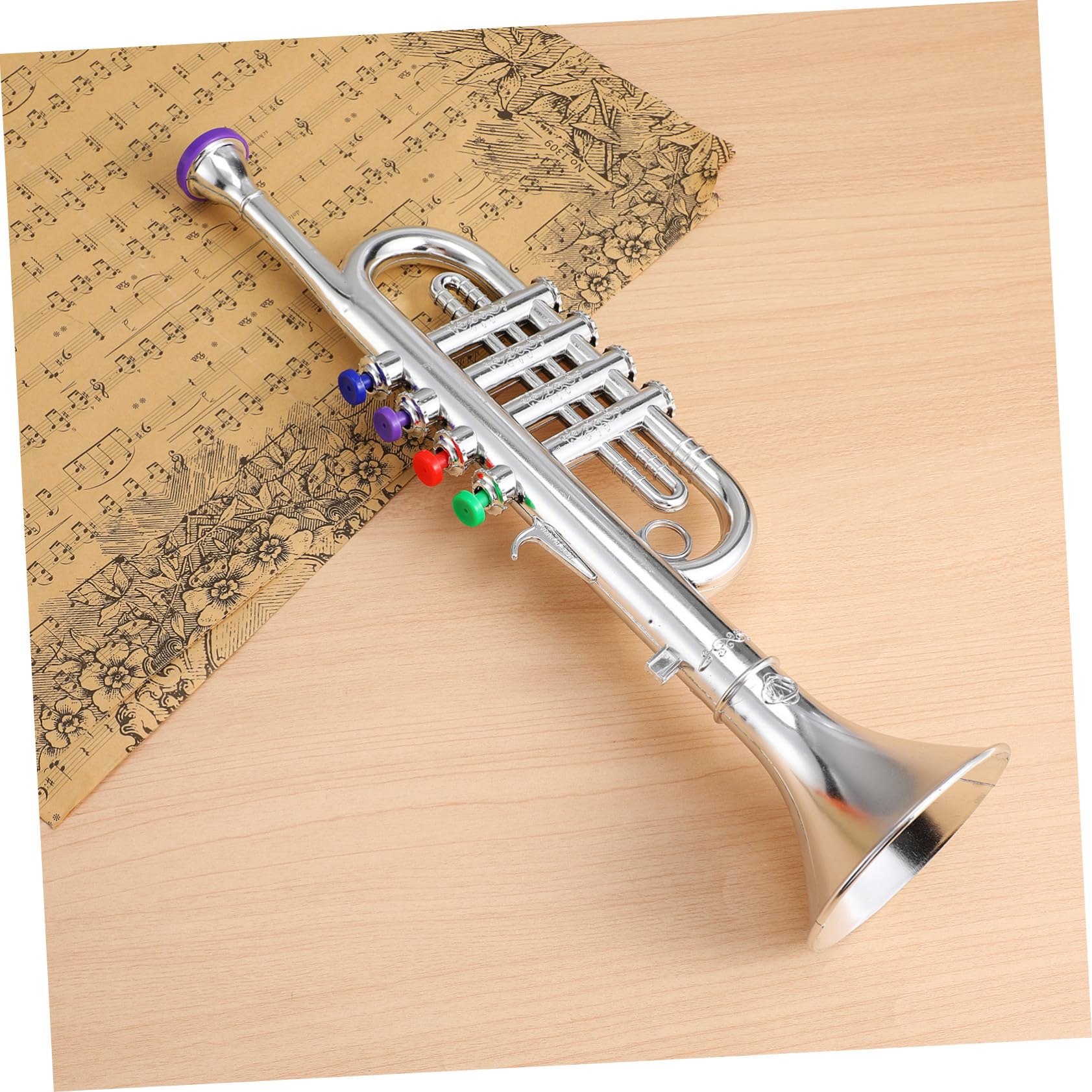 Tromba di Plastica per Ragazzo Ragazza Giocattolo Tromba Realistico Squisito Giocattolo Musicale Strumento per Apprendimento Musicale