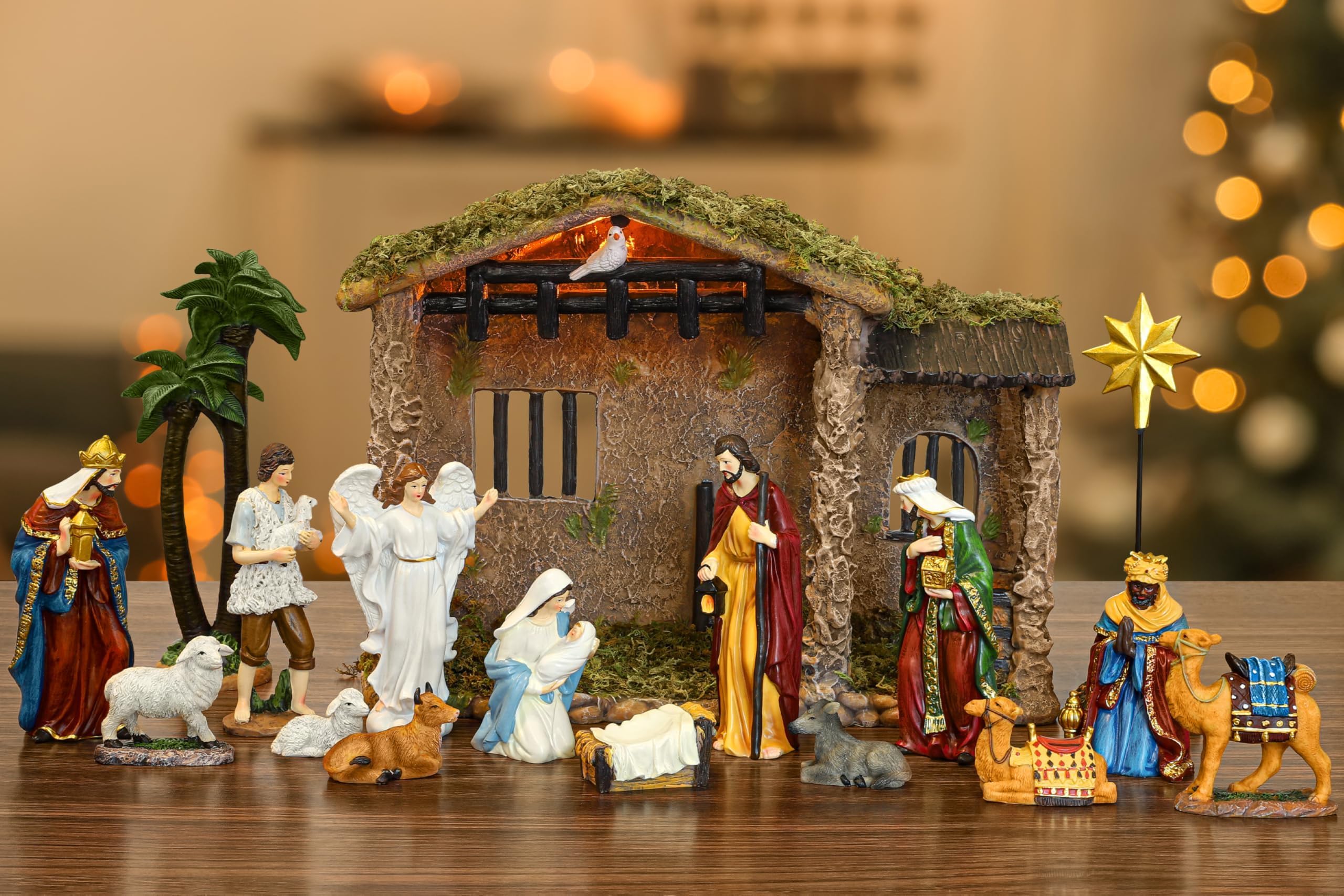 Crèche de Noël lumineuse 17 pièces pour remplacer vos vieilles décorations cassables