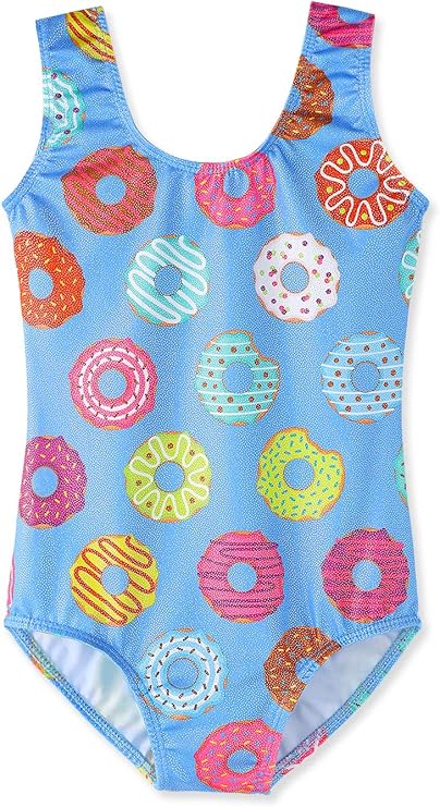 HOZIY Gymnastics Leotards for Girls Toddlers Kids Sleeveless Tumbling Outfits for Dance Print