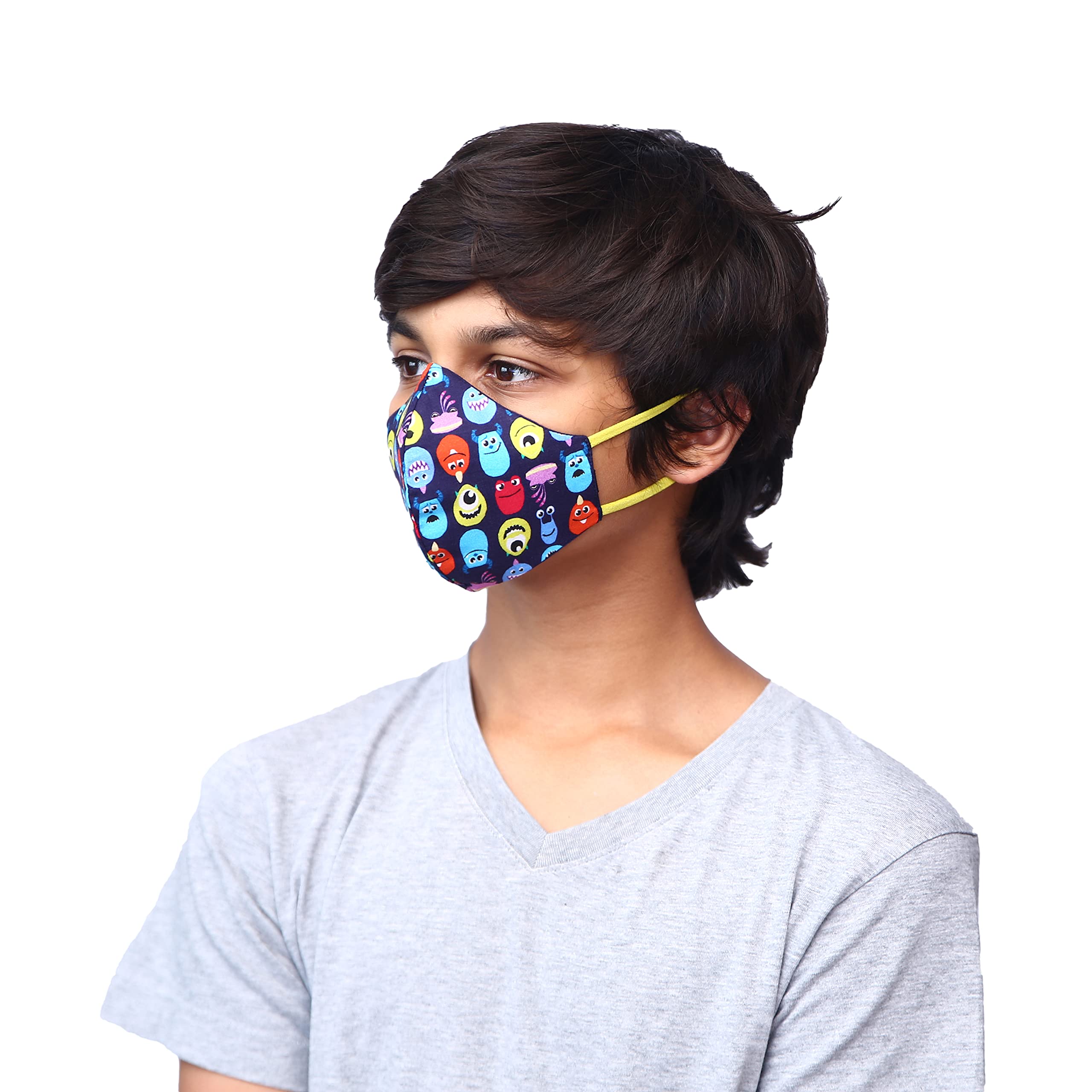 AIRIFIC Nirvana Mask Pack of 2 N95 Nanotechnology Masks | Anti-Pollution mask for kids & adults | (Monsters & Nemo-Extra Small) 3