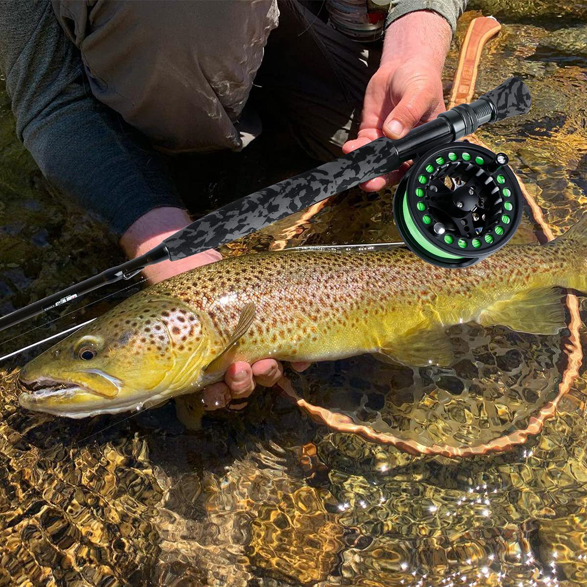 Fly Rod PLUSINNO Fly Fishing Rod And Reel Combo, Piece