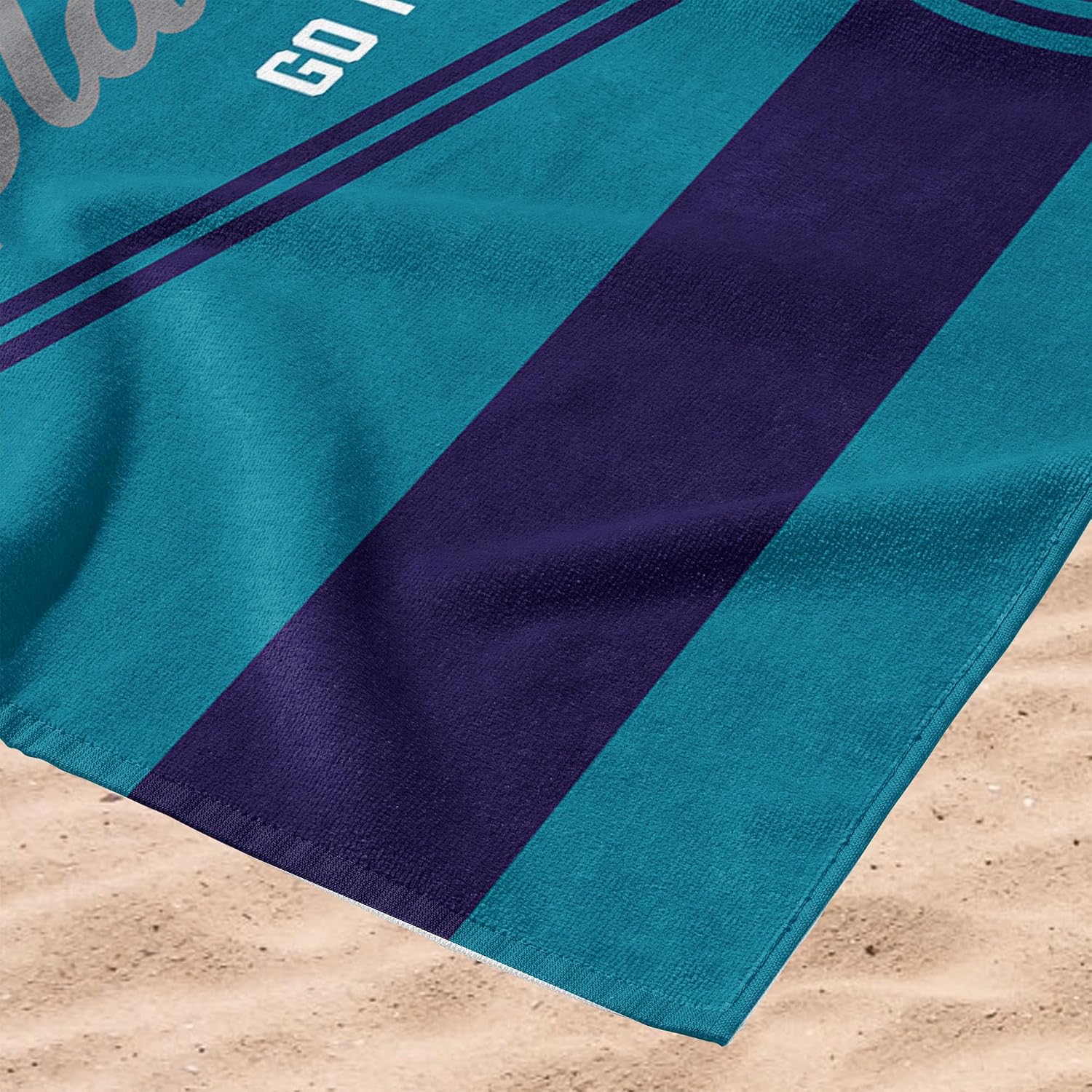 NORTHWEST NBA Charlotte Hornets, Dominion, Personalized Beach Towel 30 x 60 Inches