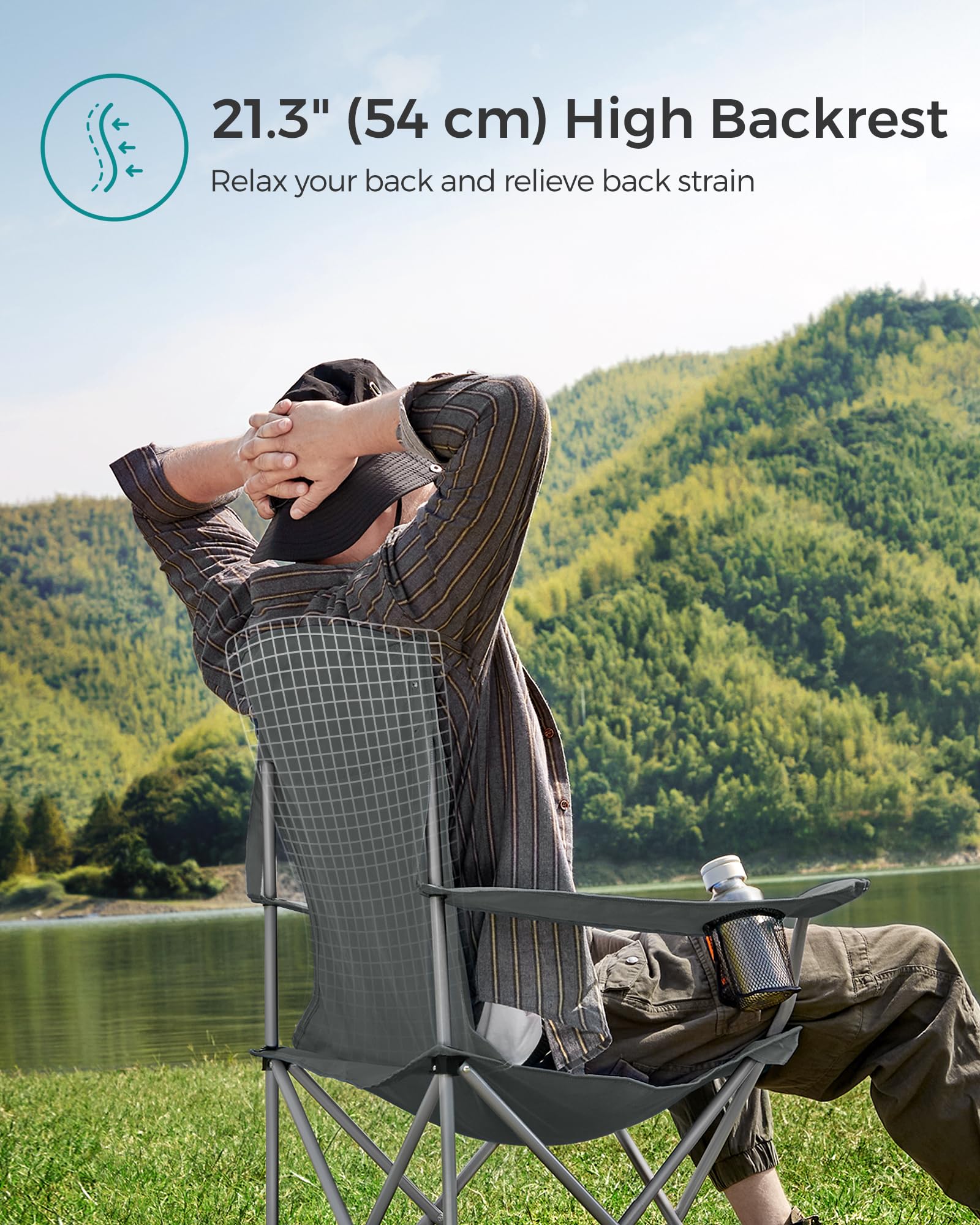 Chaise pliante camping (lot de 2