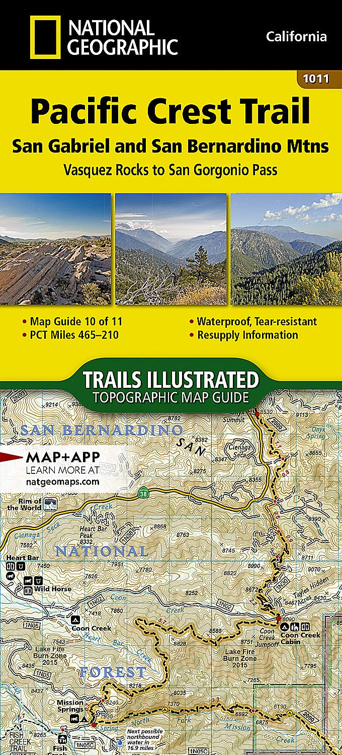 Pacific Crest Trail: San Gabriel and San Bernardino Mountains Map [Vasquez Rocks to San Gorgonio Pass]
