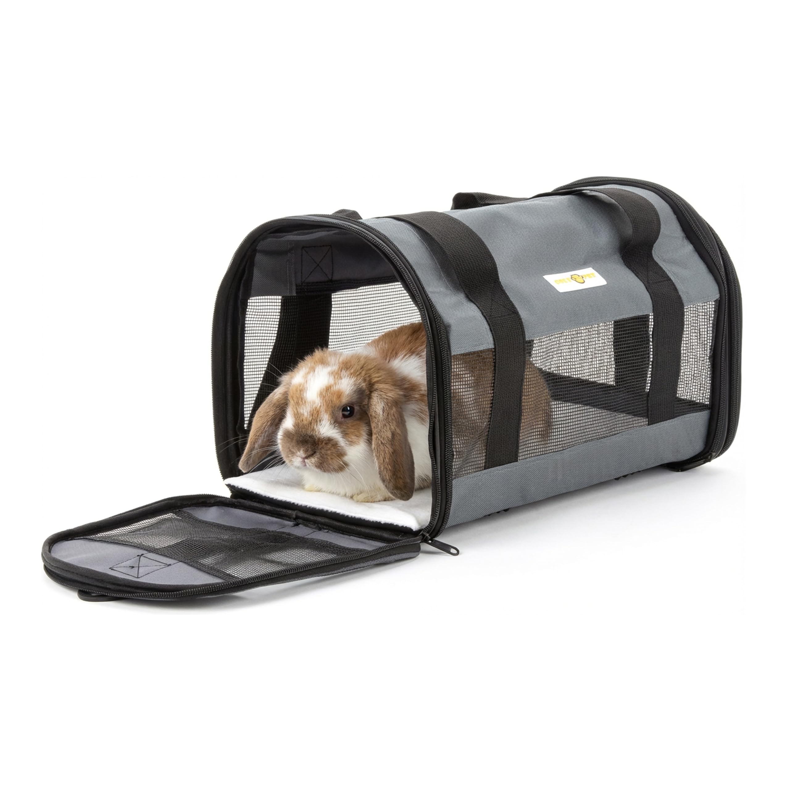 Cozy Pet Fabric Pet Carrier, Cat Carrier, Rabbit Transport, Dog Crate in Grey, S Size 50cm, Cat Pet Carrier Folding Transport Travel Cage Ideal for, Puppies, Cats, Rabbits, Guinea Pigs etc. PC01-S-GR