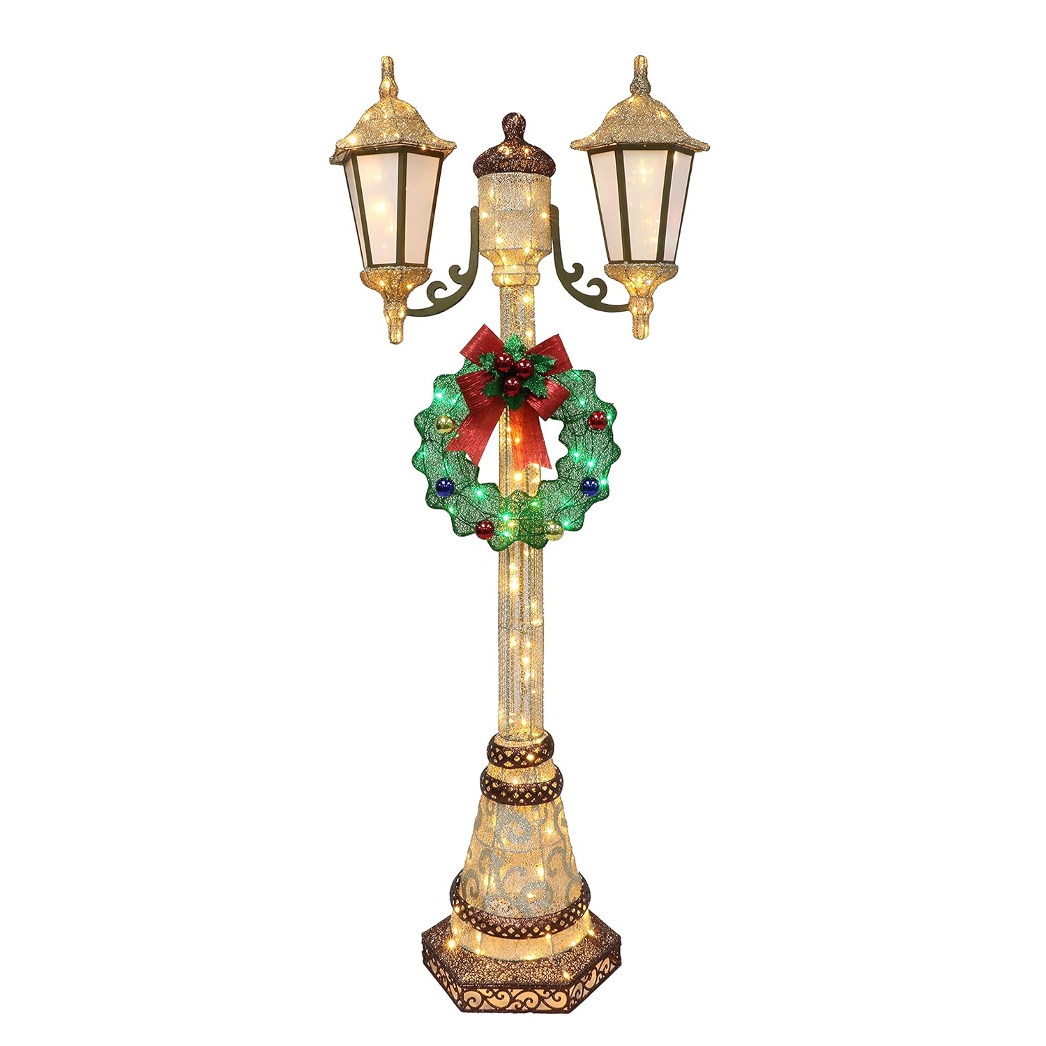 72" Lighted Lamp Post with 35 LED Lights