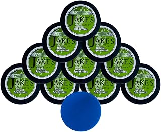 Jake's Mint Chew Spearmint Pouch 10 Cans with DC Crafts Nation Skin Can Cover - Blue