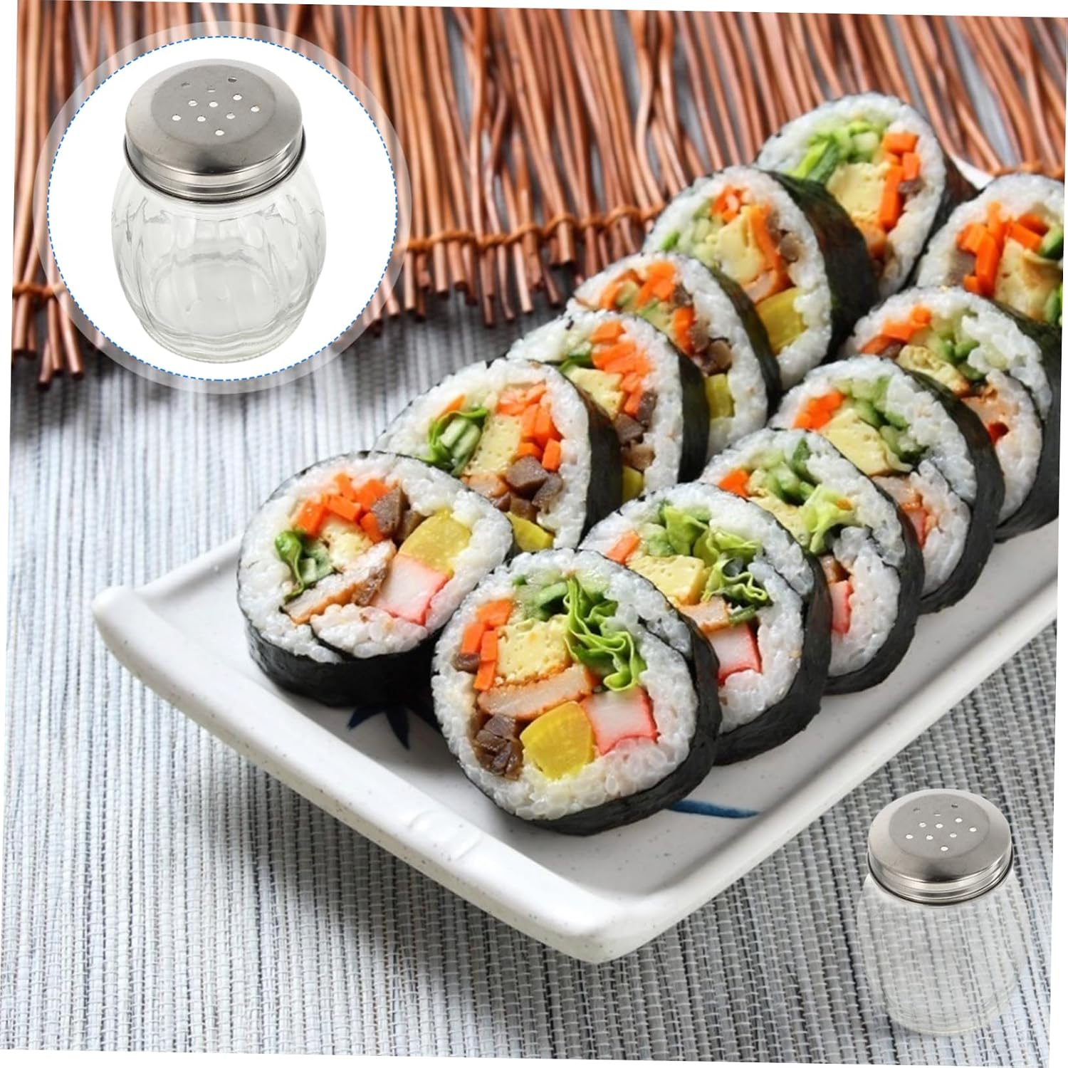 180ML Glass Seasoning Bottle Set of 4 Multi-Hole Spice Dispenser for Kitchen Use for Pepper and Seasonings