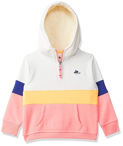 Cherry Crumble California Kids Unisex Half-Zip Urban Hoodie Cotton Blend Sweatshirt (WS-SWSHRT-0981_Grey)