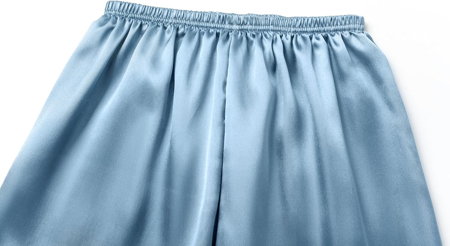 CYCHELRY Big Girls Satin Pajamas Summer Short Sleeve Button Down Silky Nighty PJS 2PCS Sleepwear Set Size 8-16 - Image 6