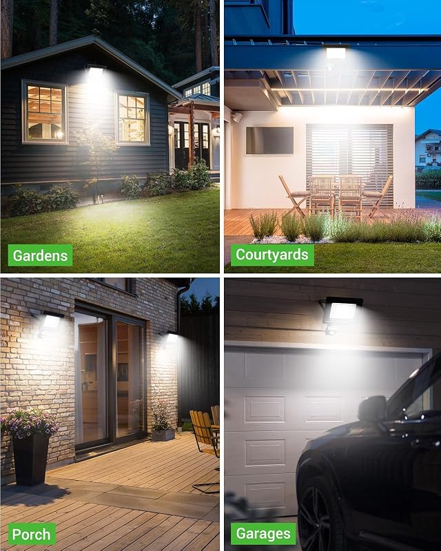 nipify 30W LED Reflektor Mozgásérzékelővel, 3000LM Kültéri Biztonsági Lámpa IP65 Vízálló
