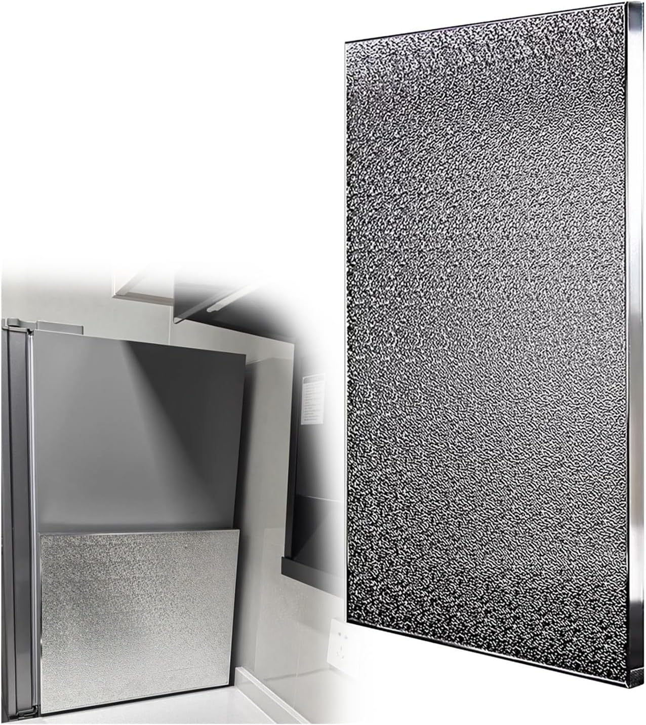 Magnetic Heat Shield Panel for TV Above Fireplace & Wall Behind Wood Stove, Oven Door Backsplash Cover, Stove Side Protector, Fridge Guard, Kitchen Safety