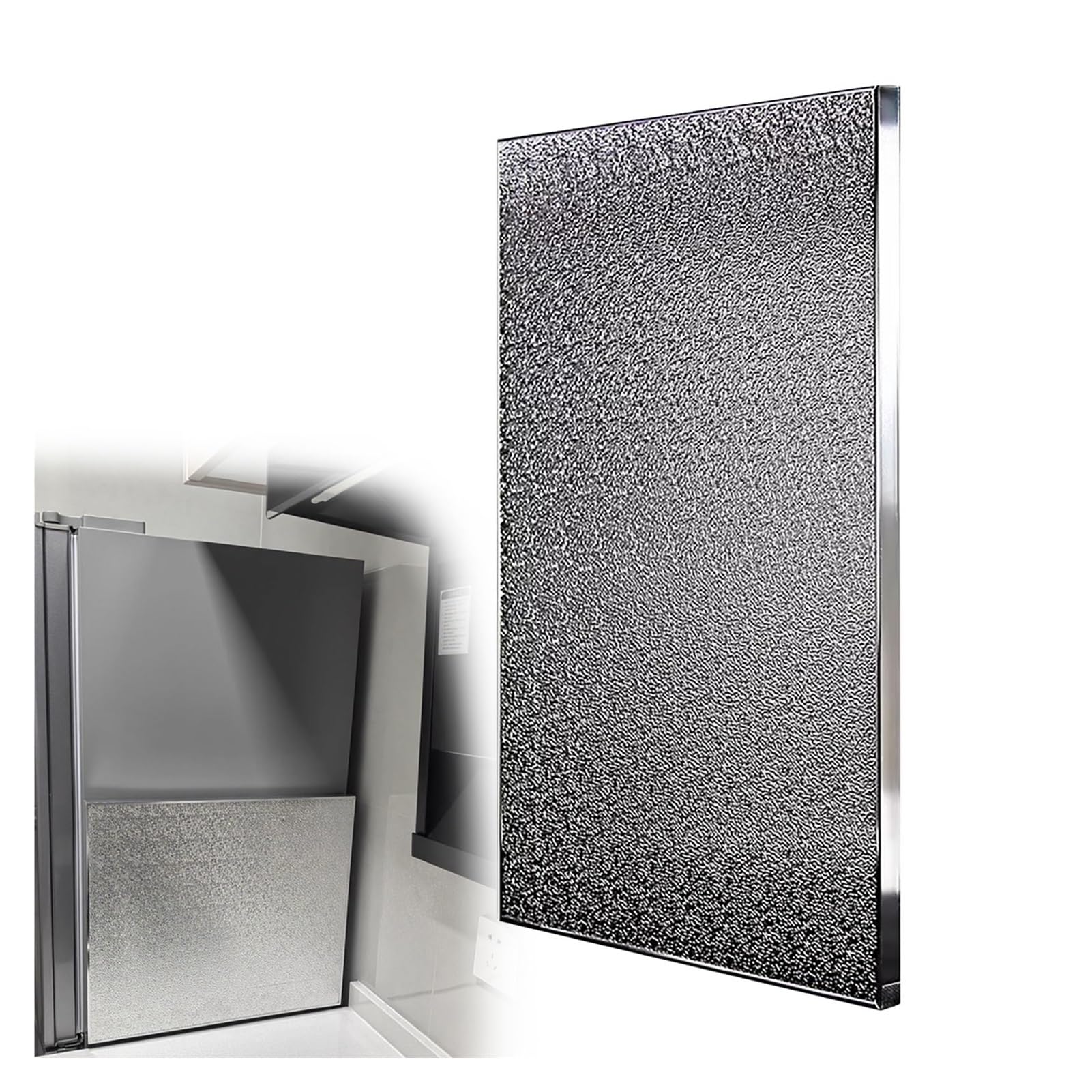 Pannello isolante termico per TV sopra il camino/parete dietro la stufa a legna, copertura magnetica per porta del forno, pannello laterale per fornelli, protezione per frigorifero (70 x 45 cm)