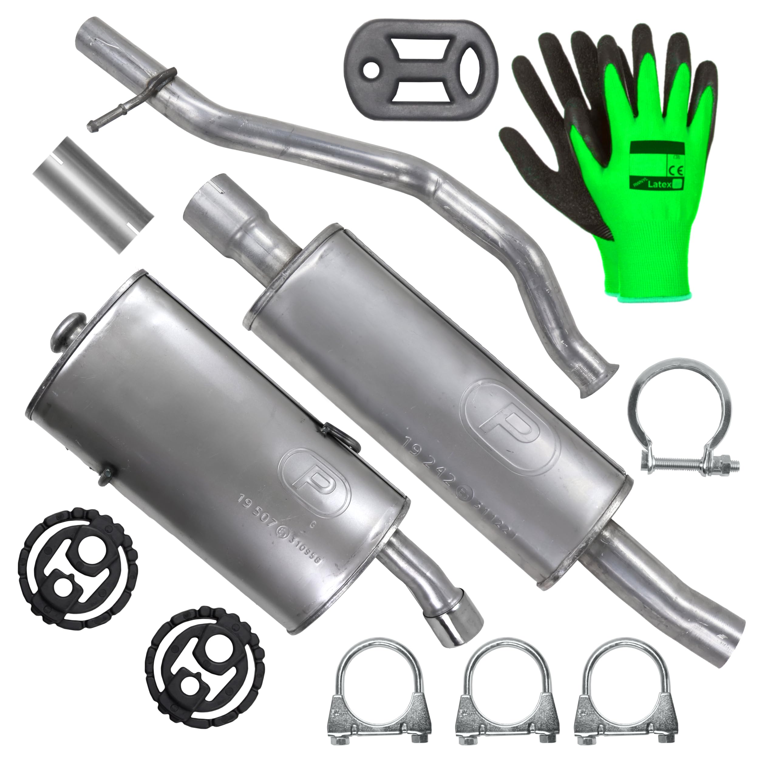 POLMOstrow Pot d’échappement pour Peugeot 206 Cc 1 I 2000-2007