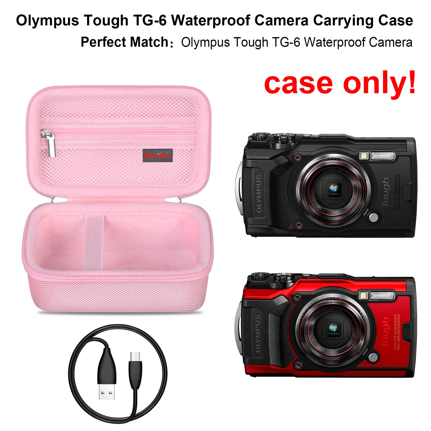 Câmera subaquática preta OM SYSTEM OLYMPUS TG-6, impermeável, à prova