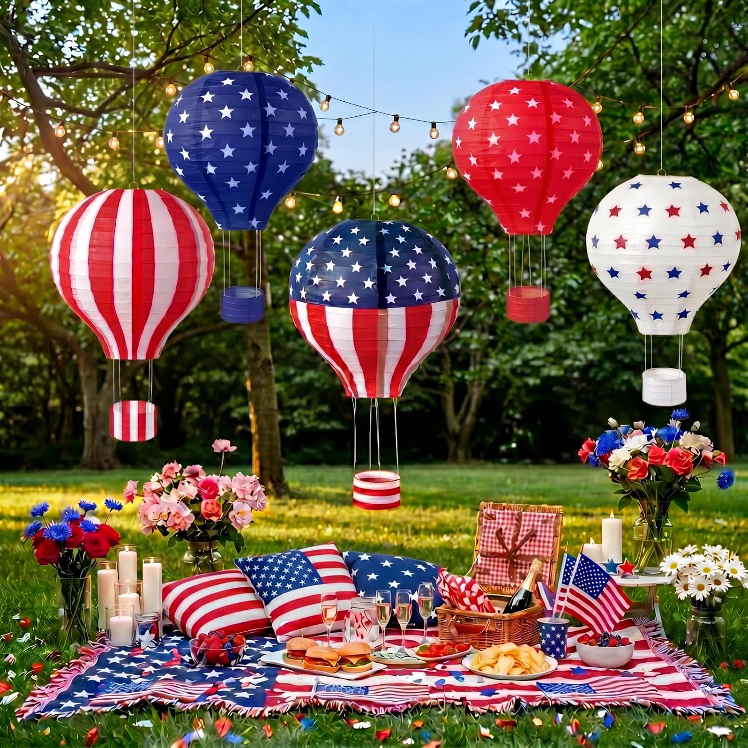Glooglitter 6 Pcs Hot Air Balloon Classroom Decoration from Ceiling | Back to School Hanging Decorations Composition 12 Inch Notebook Theme Paper Lanterns for Teacher Back to School Party Decor