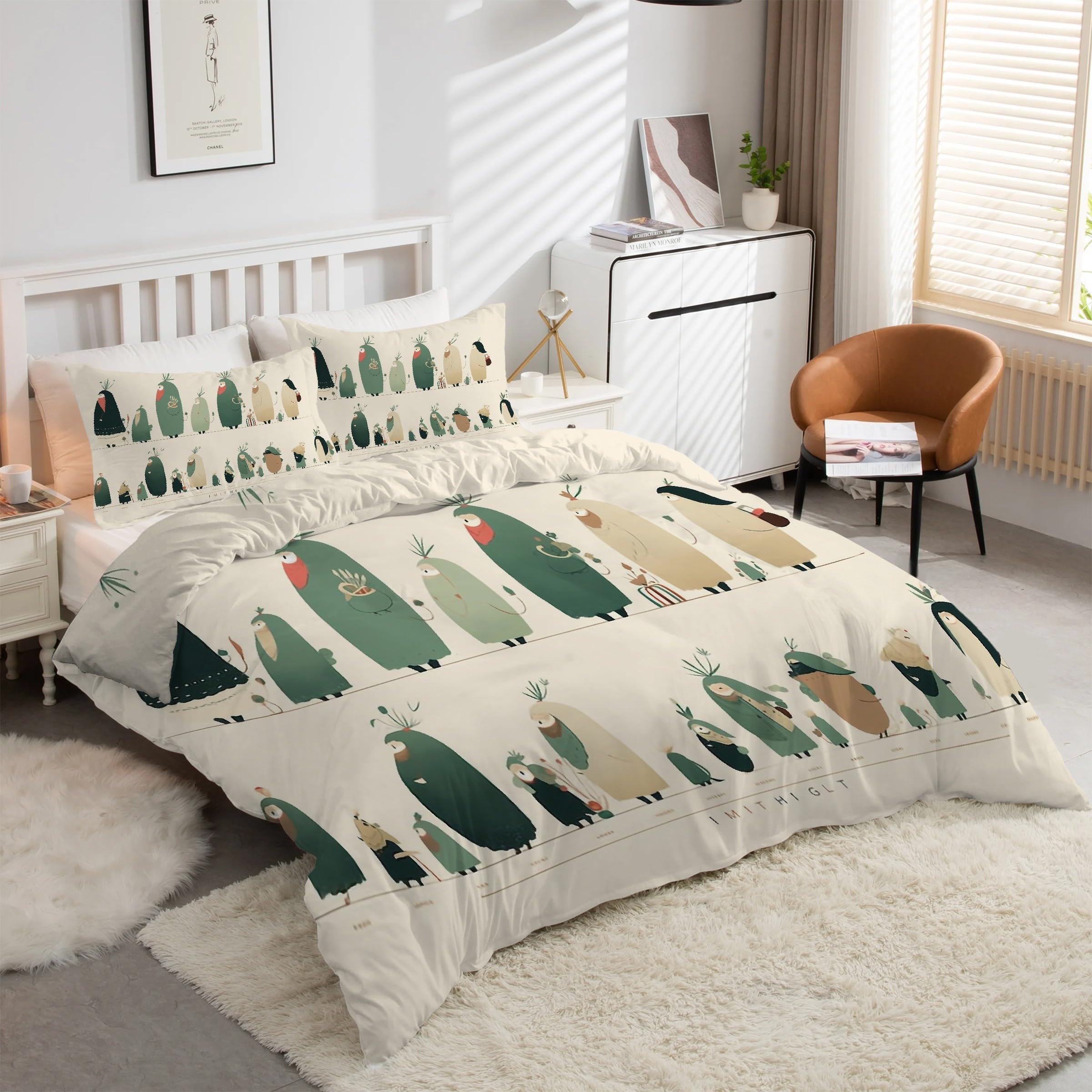 Housse de couette 160x200 cm arbre pour une ambiance nature et détente