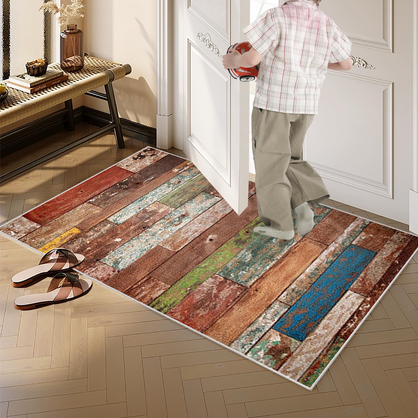 Dywan Długi Korytarz 110 x 240 cm Dywan Chodnik Kuchenny Antypoślizgowy Dywan Chodnik Chodnik Antypoślizgowy Dywan Kuchenny Zmywalne Dywaniki Do Wejścia, Korytarza, Sypialni