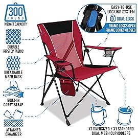 Kijaro Sports Fan Folding Chair, 26 L x 35.5 W x 37 H, Indianapolis Colts