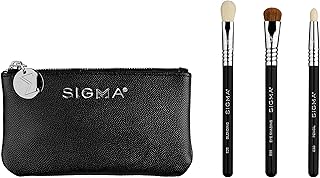 3 Glam 'N Go Mini Eyebrushes set - Travel Size eyeshadow makeup brushes, Cruelty-free & vegan, soft synthetic fibers.