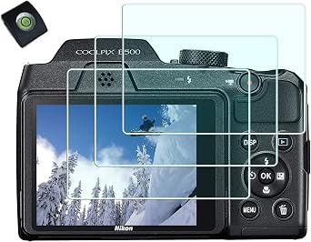 Screen Protector for Nikon Coolpix B500 Camera for Accessories, 0.3mm High Definition 9H Hardness Optical LCD Premium Glass Protective Cover [3+1 Pack]