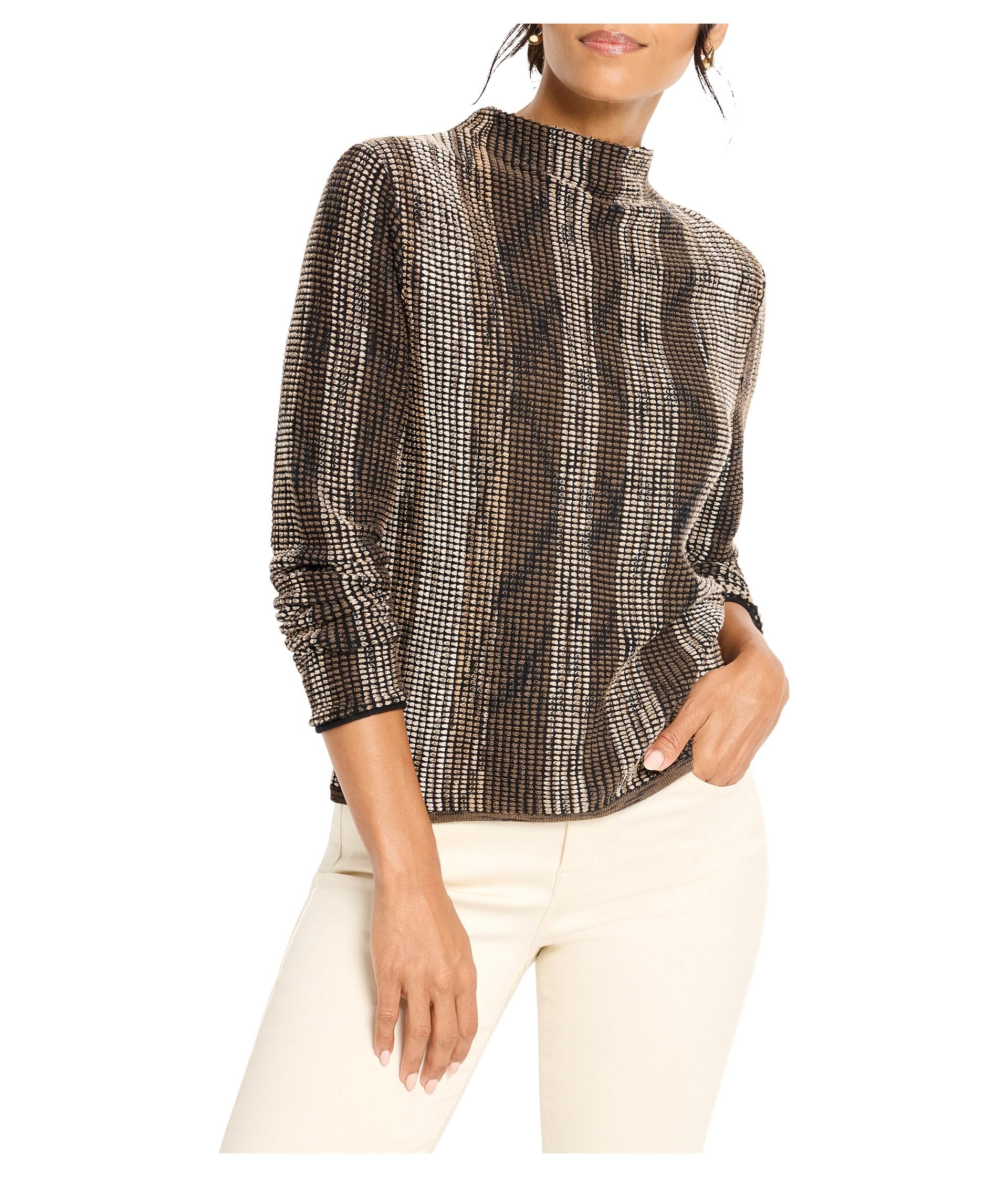 NIC Zoe Womens Ombre Pixel Knit Sweater