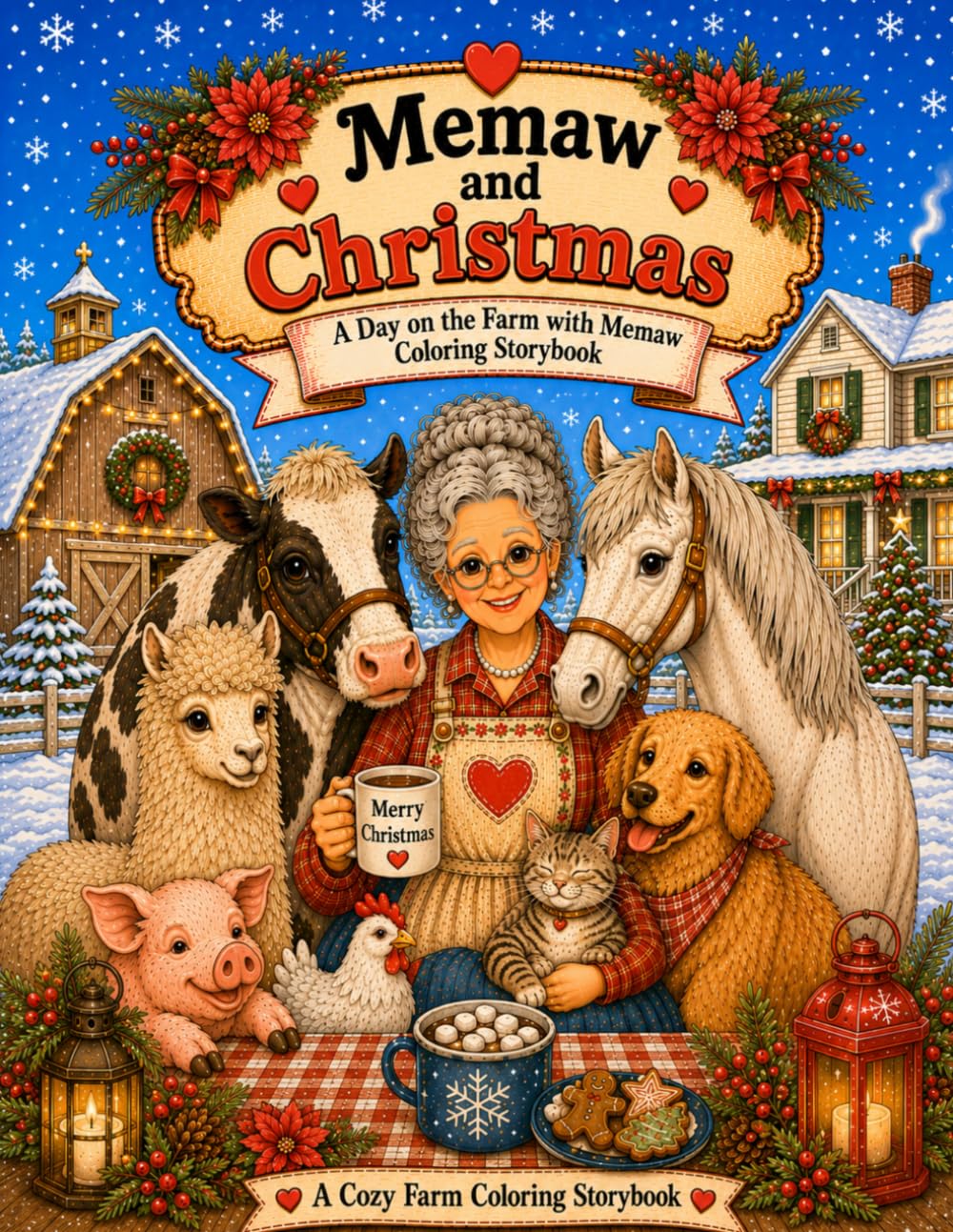 Memaw and Chirstmas: A Day on the Farm with Memaw Coloring Storybook