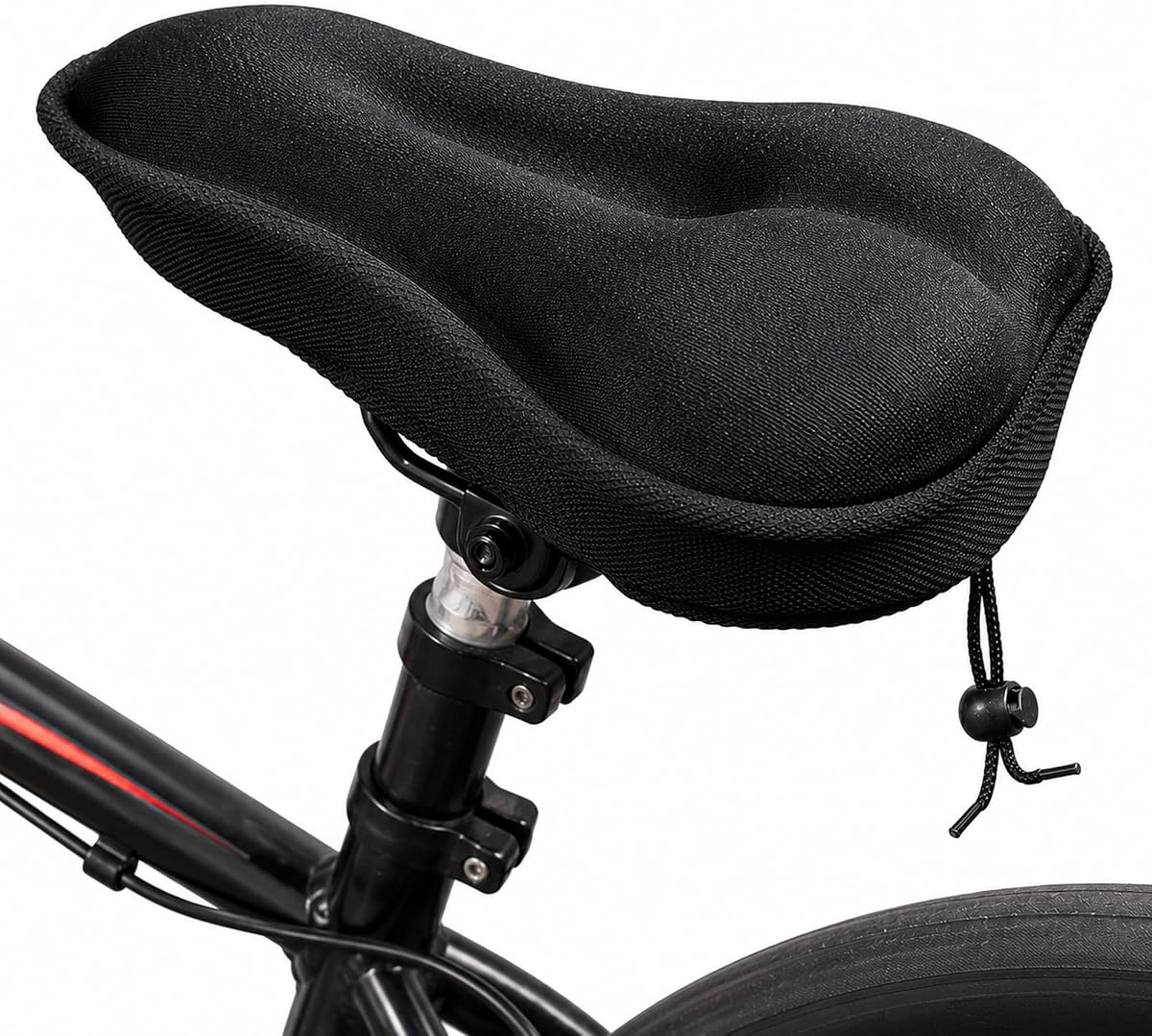 Revas Bike Seat Cushion Padded Shock-Absorbing Bicycle Seat Cover for Comfortable Long Rides | Universal Bike Seat Padding for Road, Mountain & Commuter Bikes