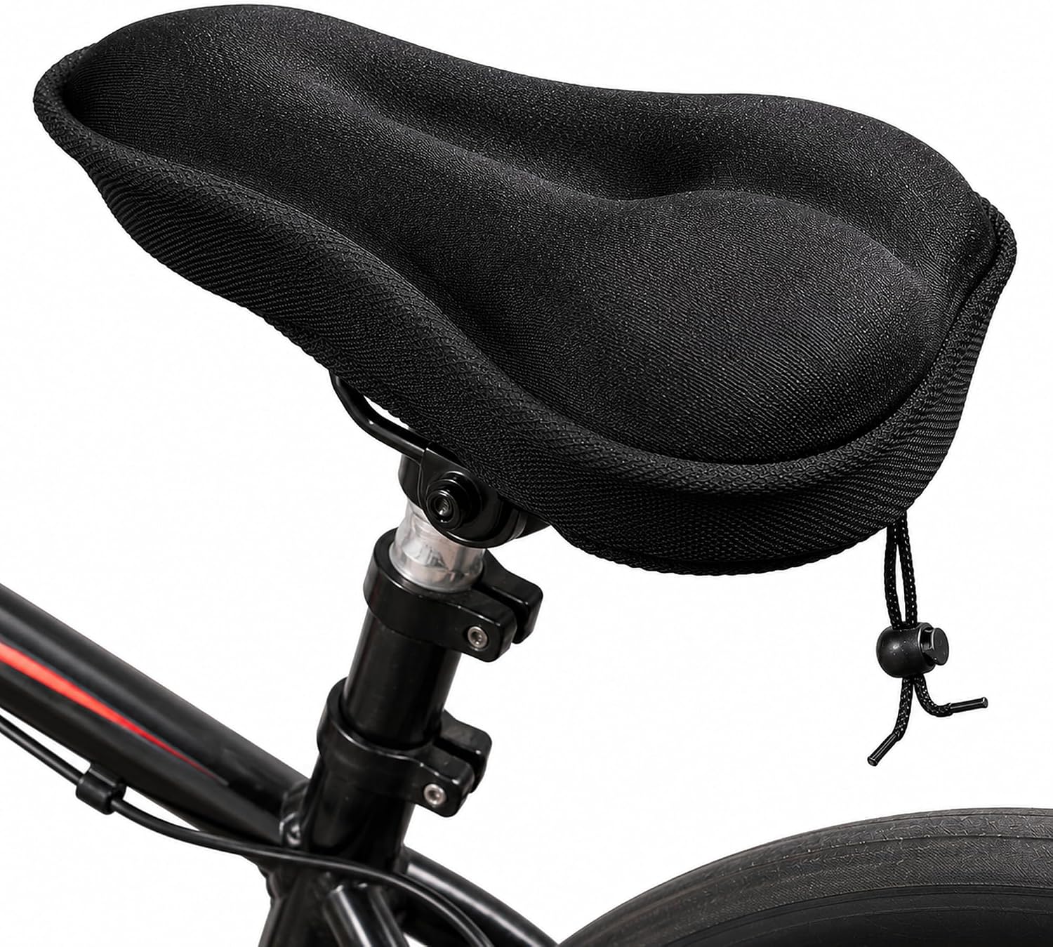Revas Bike Seat Cushion Padded Shock-Absorbing Bicycle Seat Cover for Comfortable Long Rides | Universal Bike Seat Padding for Road, Mountain & Commuter Bikes