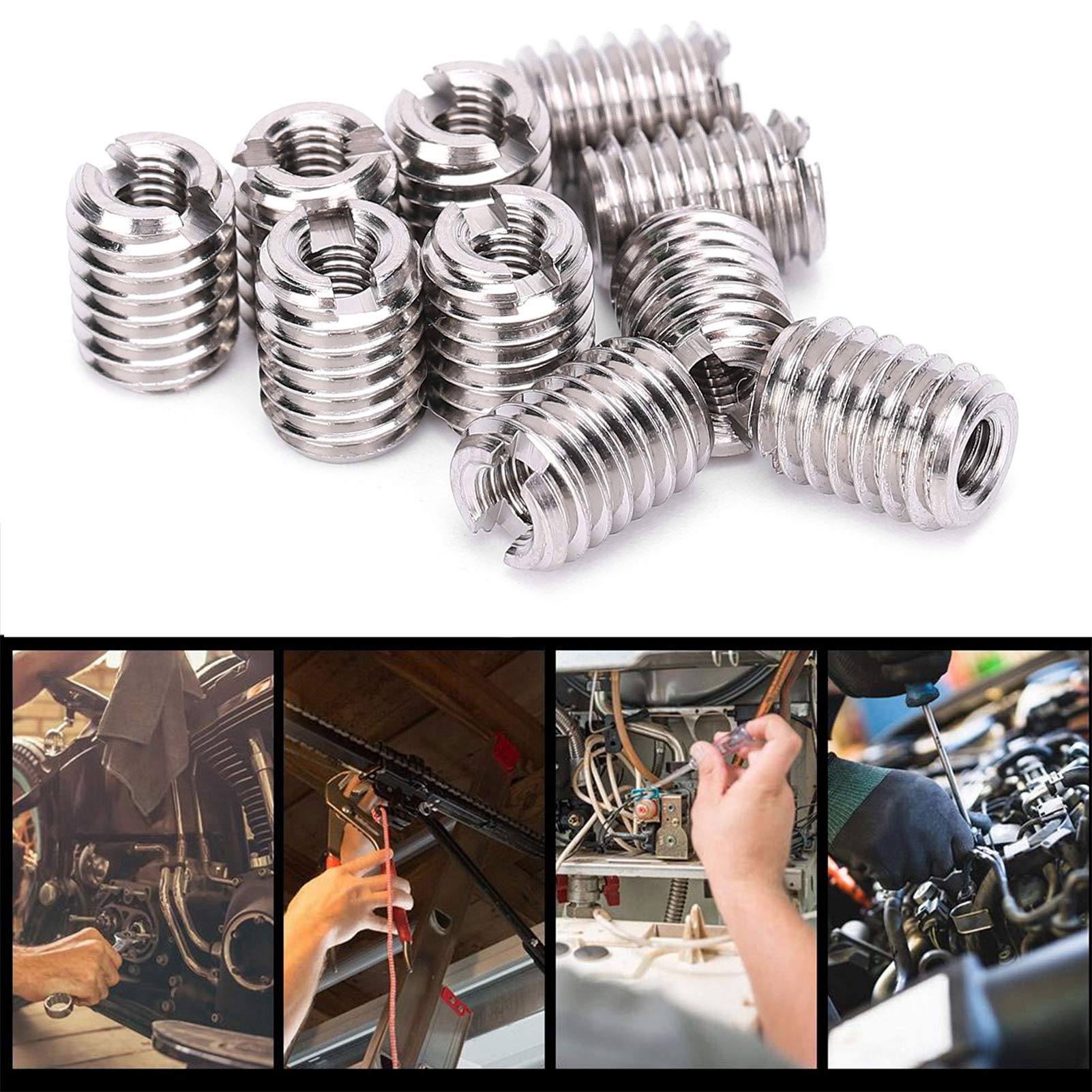 Thread Inserts Repair Tool Stainless Steel Fastener Hardware for Thread Repair and Maintenance
