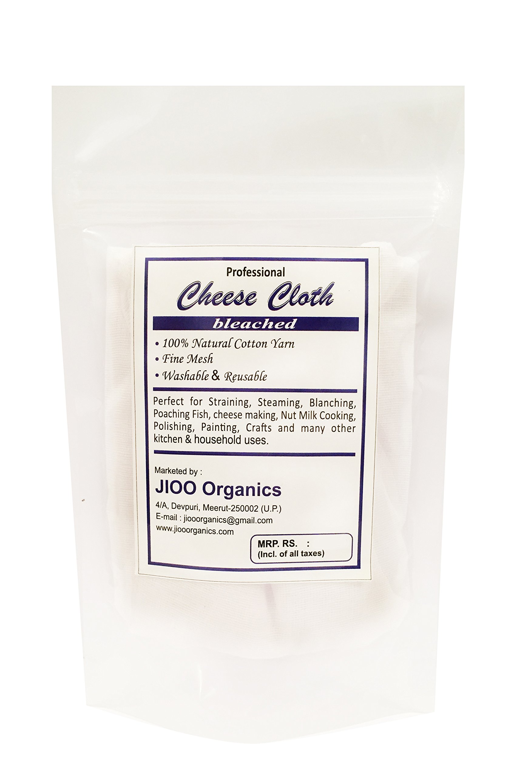 Jioo Organic Professional Bleached Muslin Cheese Cloth (Off-White, Standard Size) - Image 2 thumbnail