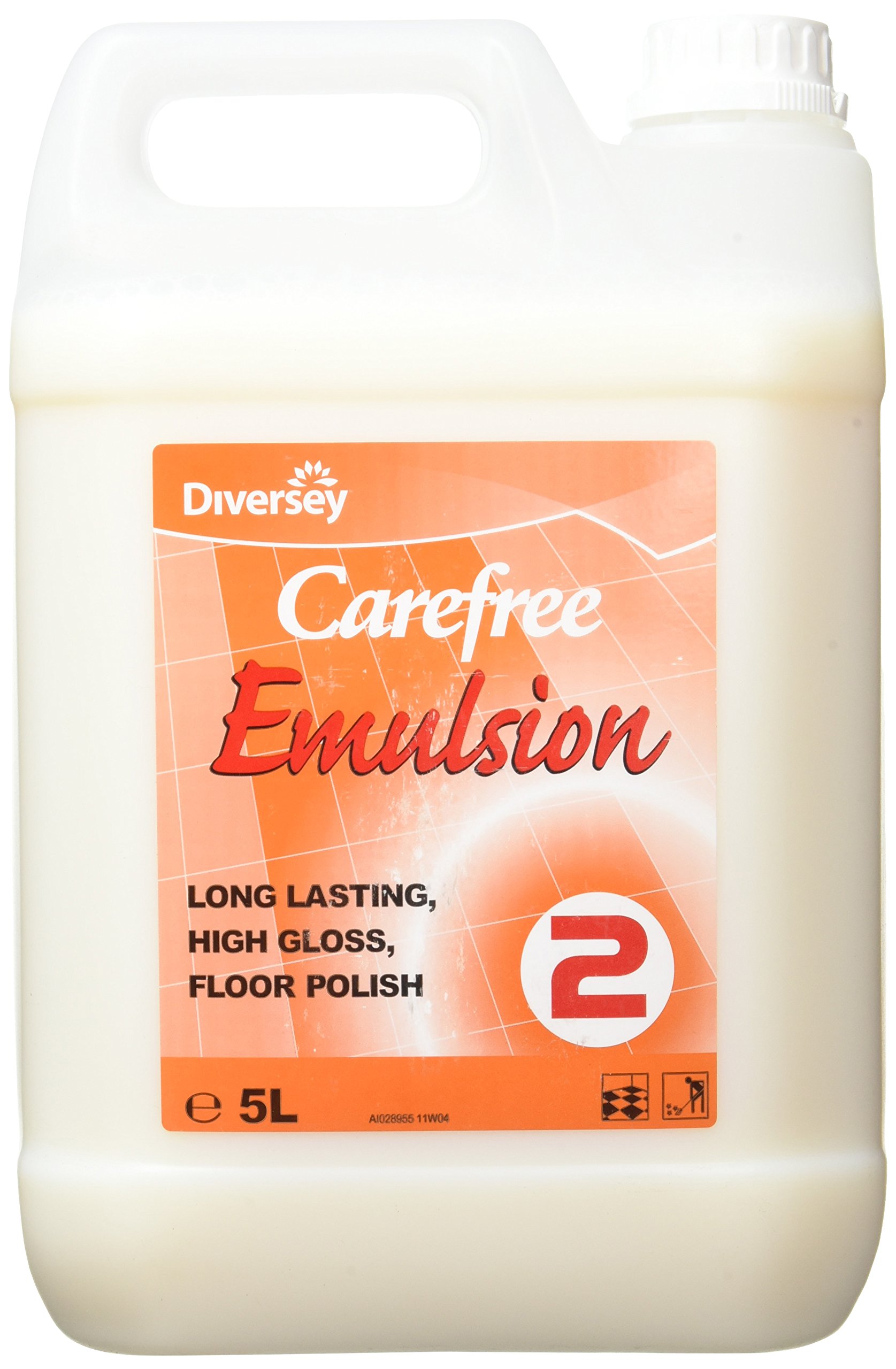 DiverseyBDD013-5 Carefree Satin Floor Polish, 5 L (Pack of 2)