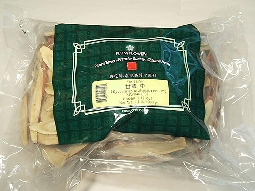 Raíz de regaliz, rodajas medianas / Gan Cao / Glycyrrhiza Uralensis - Hierba a granel 1.1 lb / 500 g