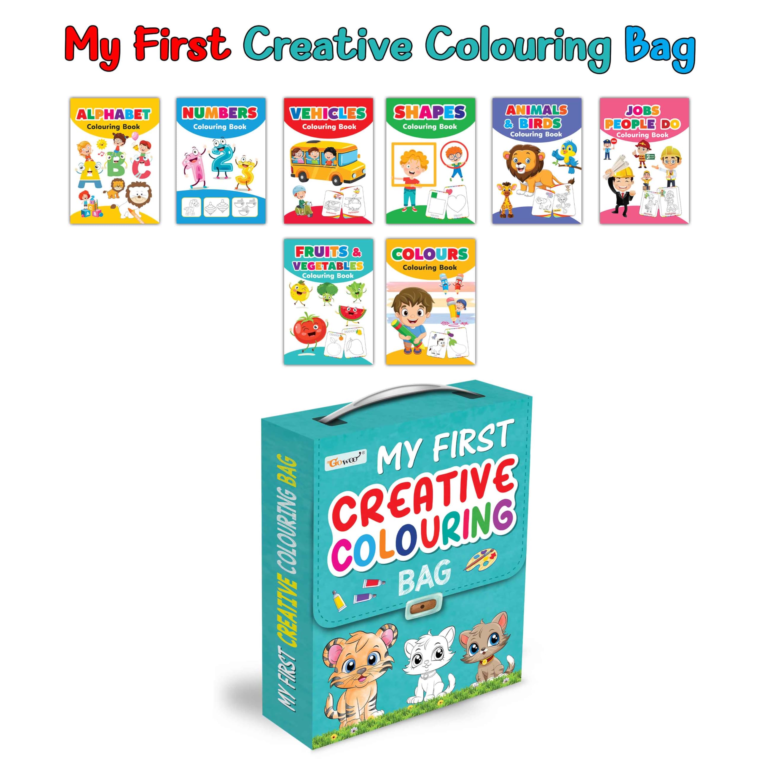 Buy Lkg Class Picture Colouring Bag : Colouring Books For Children, All ...