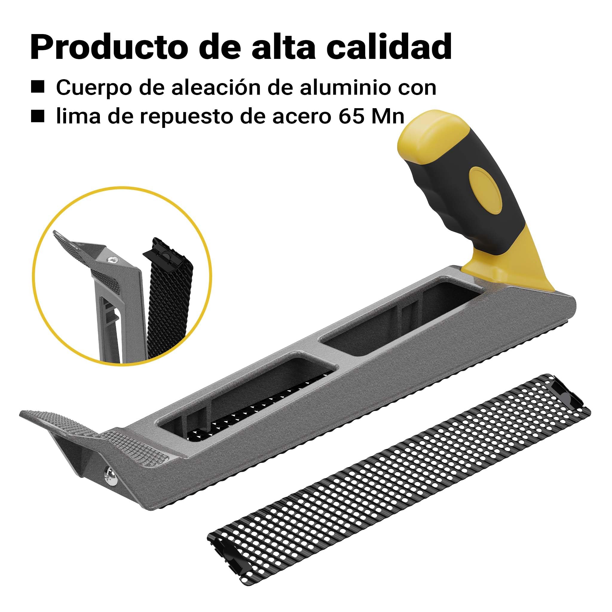 Plano de cartón yeso Lima de escofina 250 mm con cuchilla de repuesto Construcción en seco