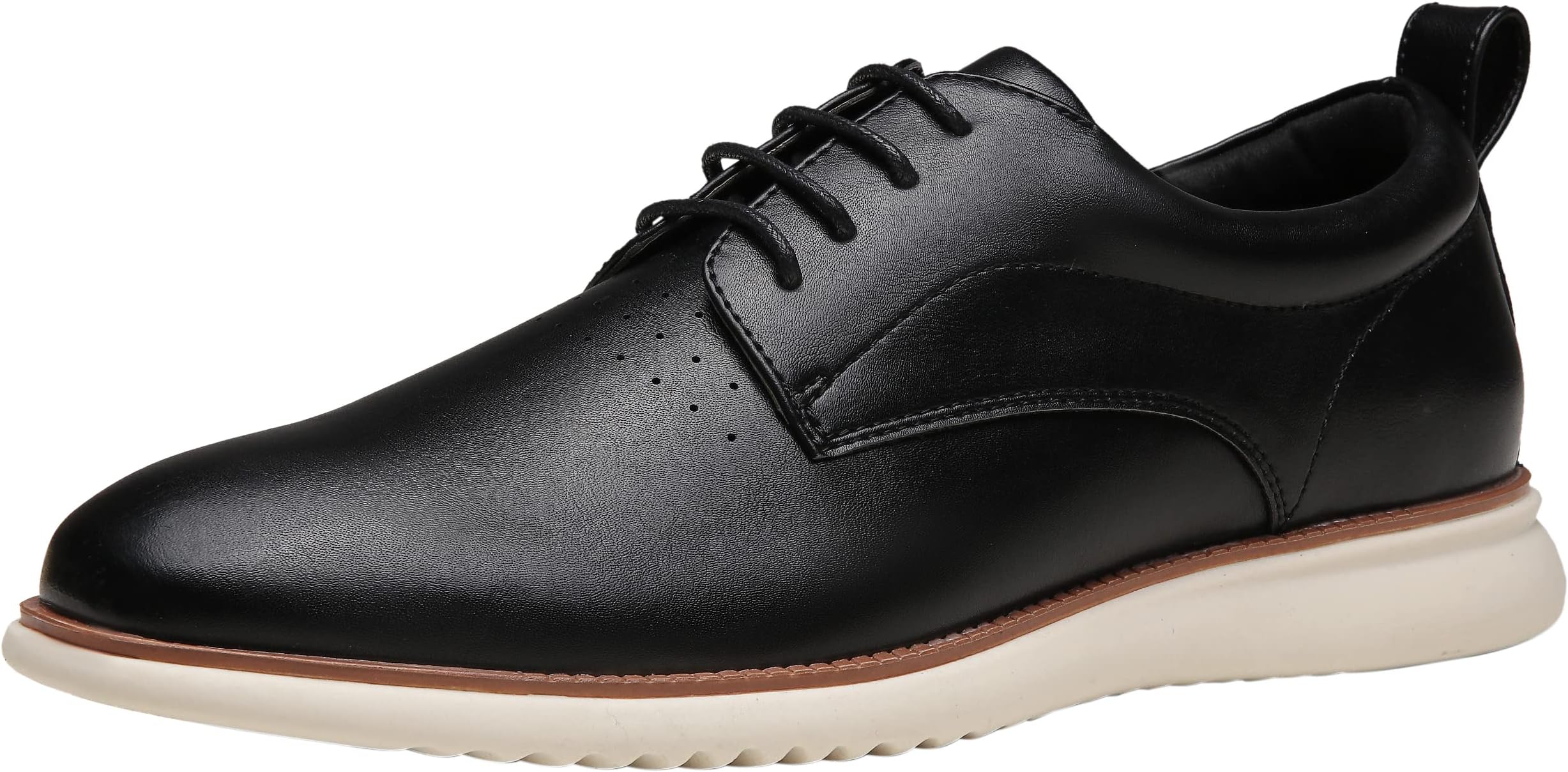 Mens Dress Shoes Casual Wingtip Polished Leather Oxfords Classic Retro Brogue Oxford Shoes for Men
