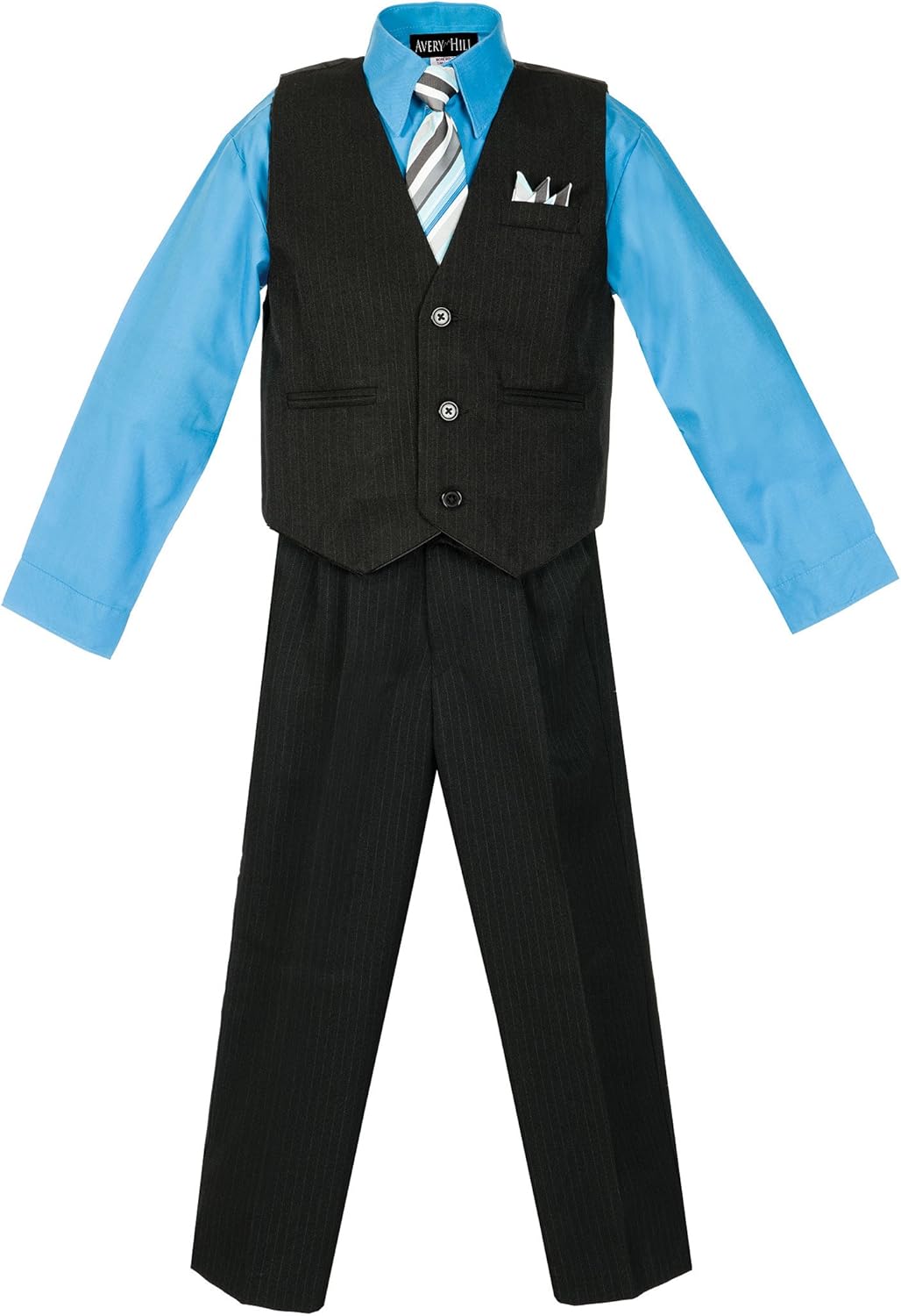 Avery Hill Boys' 4-Piece Pinstripe Vest Set, Sizes 6M-20